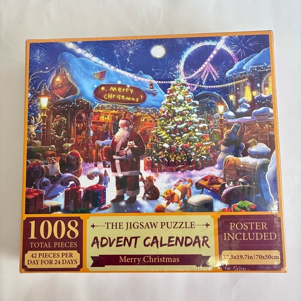 The Jigsaw Puzzle Merry Christmas Advent Calendar 1008 pcs